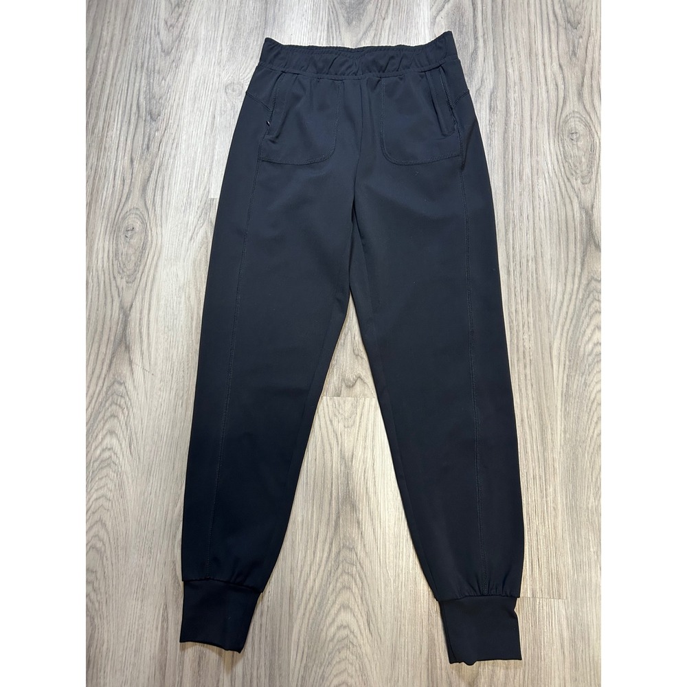 Studio Park Womens Zipper Pocket Jogger Pants Polyester Spandex‎ XXS Black Solid